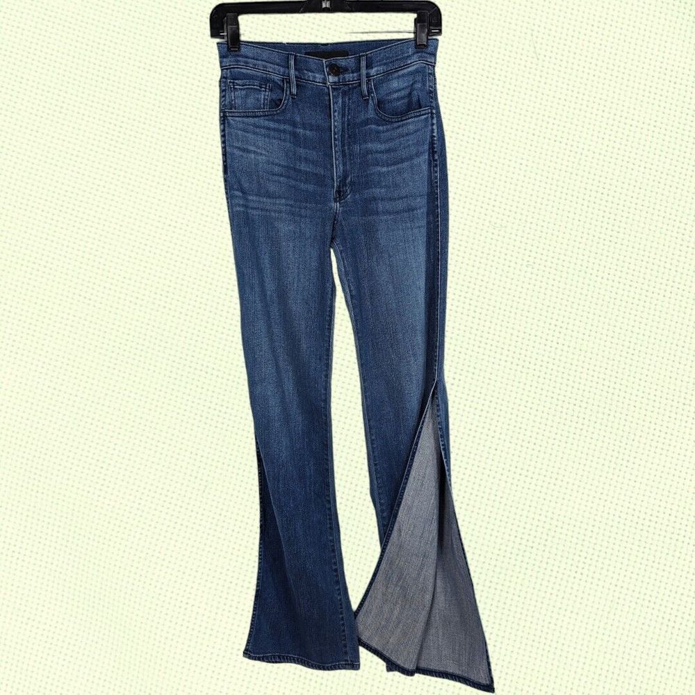 3x1‎ Denim Jeans Size 25 Adeline Split Flare HIgh Rise Leia Blue
